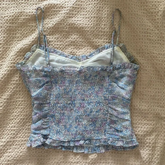 Floral Ruched Camisole Top - Picture 2 of 6